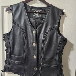 Motorcycle Ladies Leather Riding Leather Vest